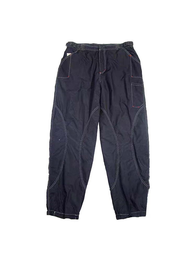 

Men's Spring Autumn Qui Dry Multi ket Skateboard Pants Faionable Retro Workwear Loose Fit Long Trousers Youthful Energy