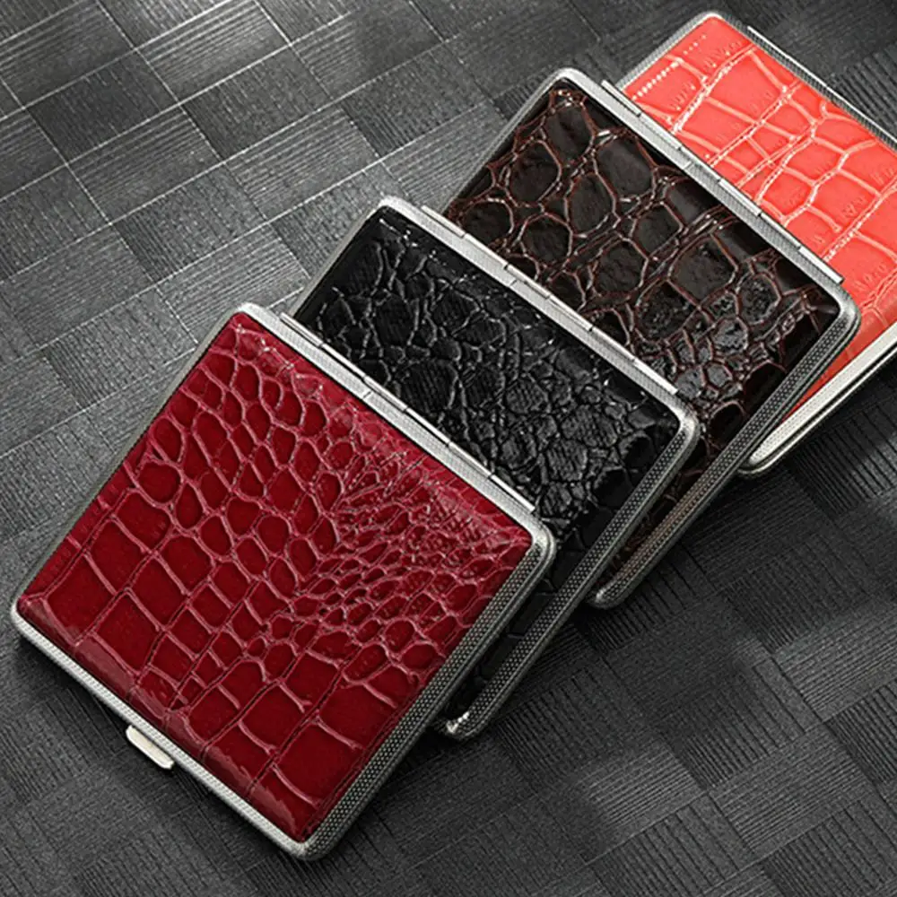 Leather Cigarette Case Convenient Carry-on Simple Cigarette Case Pack Of 20 Home Supplies 20 Cigarette Case Cigarette Box Cortex