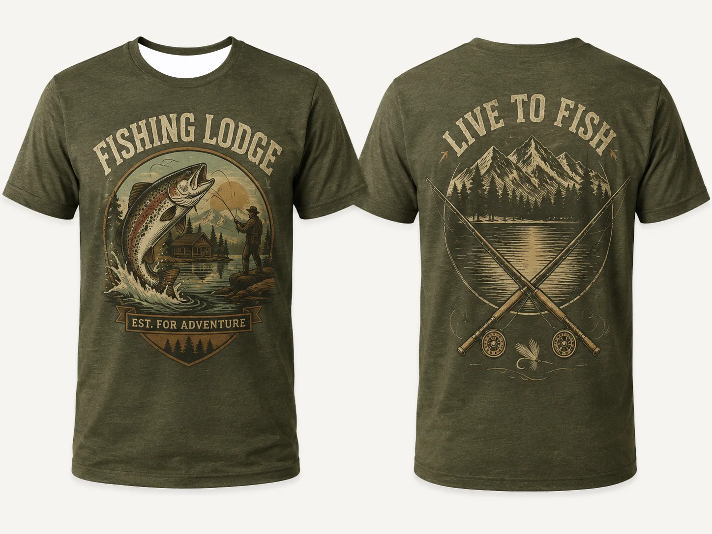 Never Skunked Fishing T‑Shirt Men's Retro & Trendy Fisherman Graphic Tee,Breathable Lightweight Quick Dry Print Short Sleeve Top