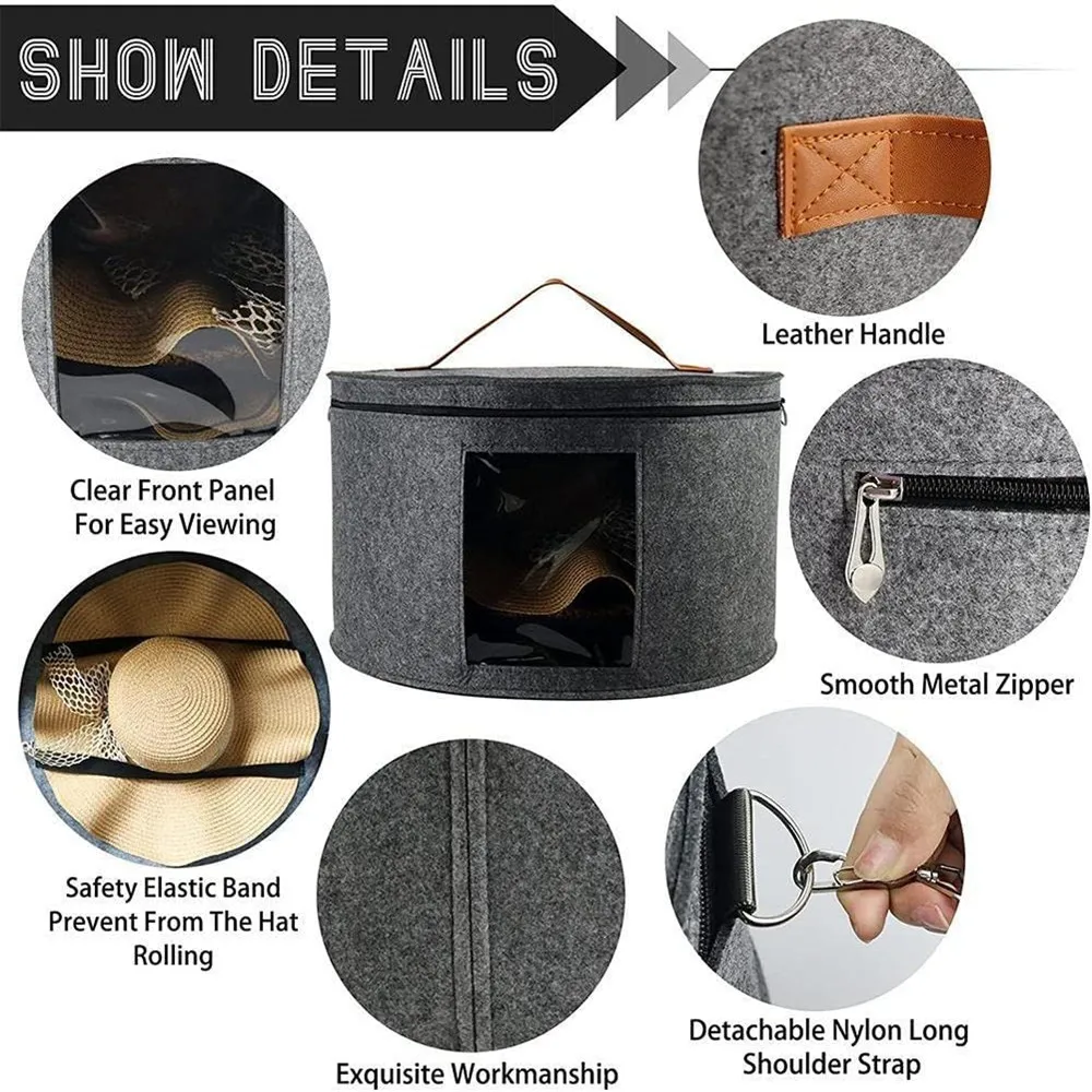 ​ Wiadro do przechowywania kapeluszy filcowych, przenośna torba podróżna na ciśnienie i brudne rzeczy, perspektywiczna torba do przechowywania ubrań i zabawek, pudełko do przechowywania kapeluszy.