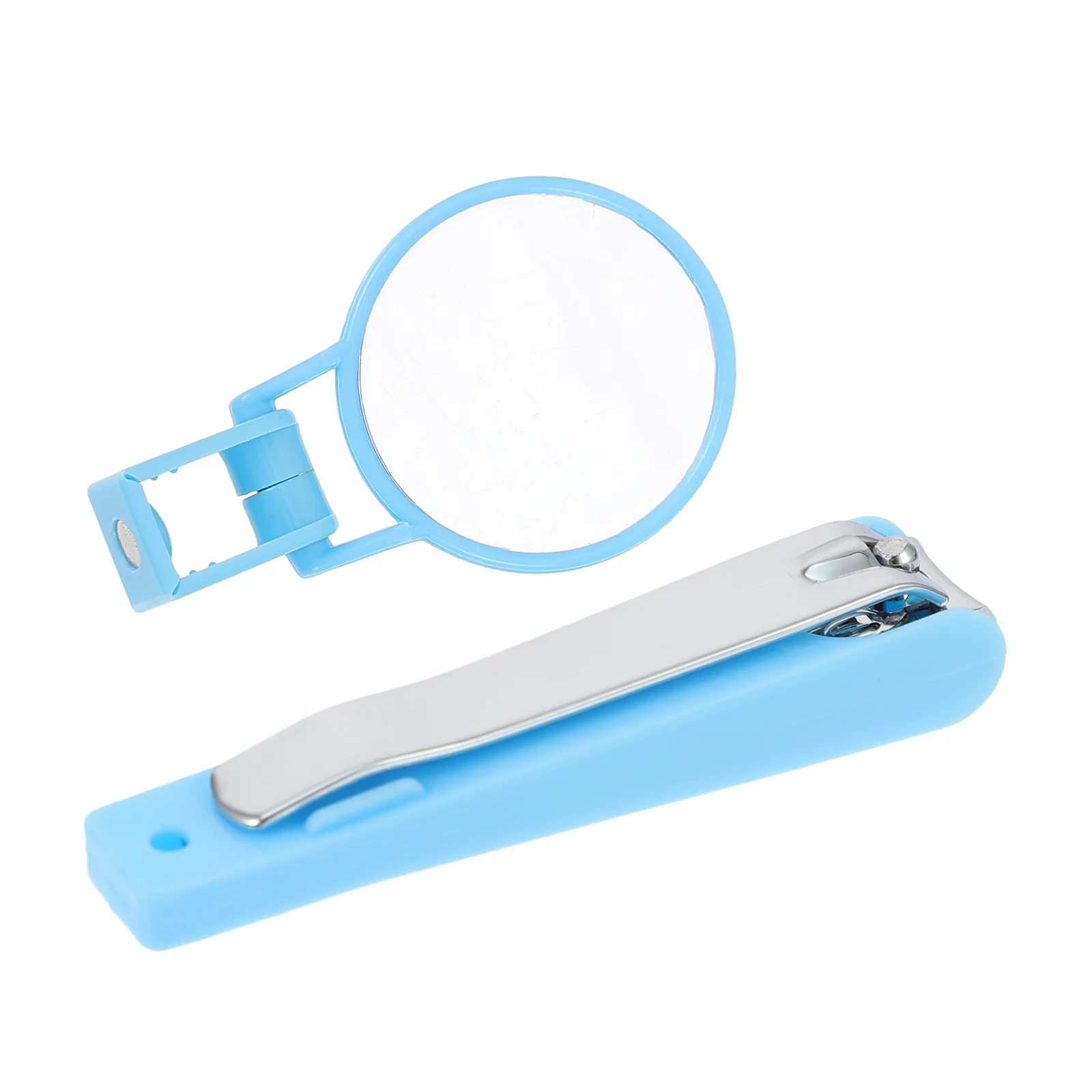 

2 pcs Portable Carbon Steel Nail Clippers Blue Rust-Proof Sharp Trimmer For Fingernail Toenail Manicure Pedicure Adjustable