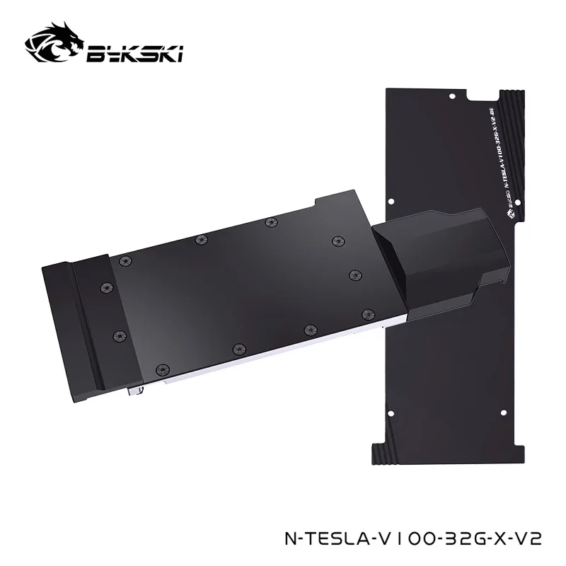 Bykski Water Block Serve For NVIDIA TESLA V100 32G FHHL Graphics Card Cooling Cooler With Backplate,N-TESLA-V100-32G-X-V2