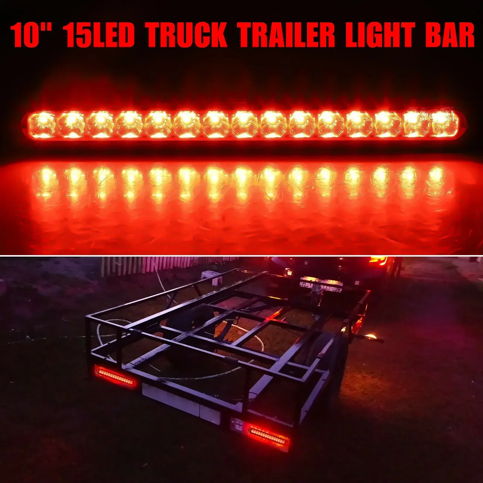 1 Piece 24V LED Car Light Bar 12V Red Third Brake Light Rear Light Signal Side Marker Turn Signal Stop Warning Lamp High Mount