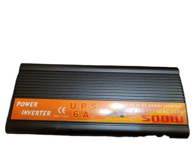 Inverter UPS per vendita diretta in fabbrica da 500 W con funzione di ricarica e conversione UPS da CC 12 V a CA 220 V 50 Hz 6 A
