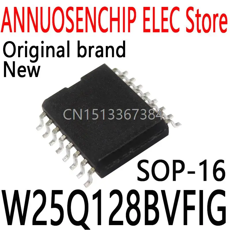 10PCS New and Original W25Q128BVFG 25Q128BVFG 25Q128 SOP-16 W25Q128BVFIG