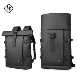 HcanKcan Expandable Roll Top Backpack Large Capacity Travel Outdoor Backpack Waterproof 17” Laptop Backpack Travel Camping Bags