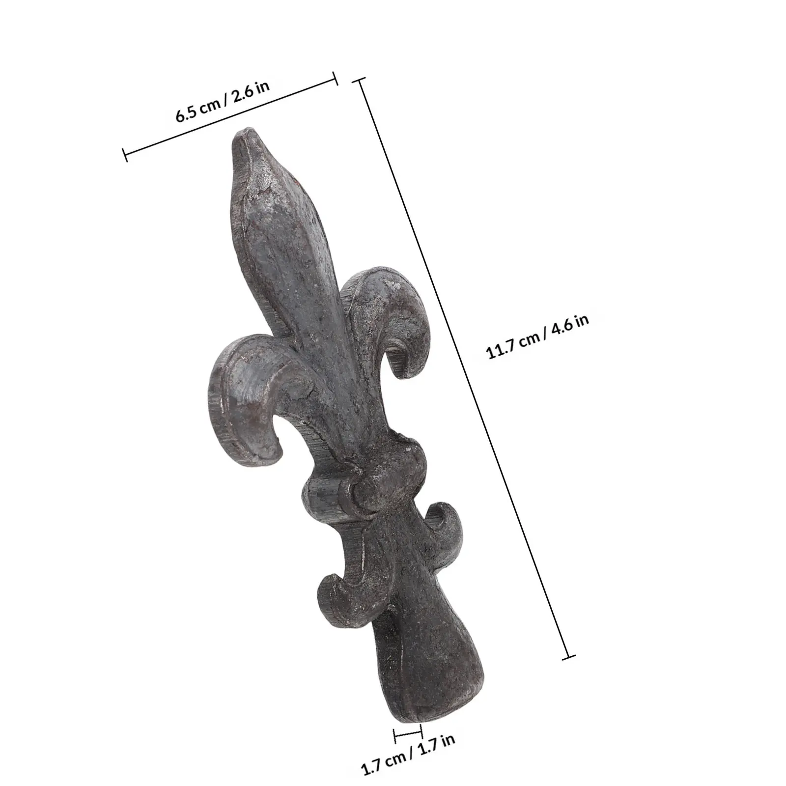 Decorative Iron Fence Finial Topper Elegant Pointed Design Metal Fence Post Cap for Garden Yard Park Outdoor Classical Decor