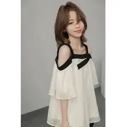 Women Summer Simplicity Loose Fashion Large Size Appear Thin Off Shoulder Short Sleeve Chiffon Shirts Ladies Casual Trend Tops