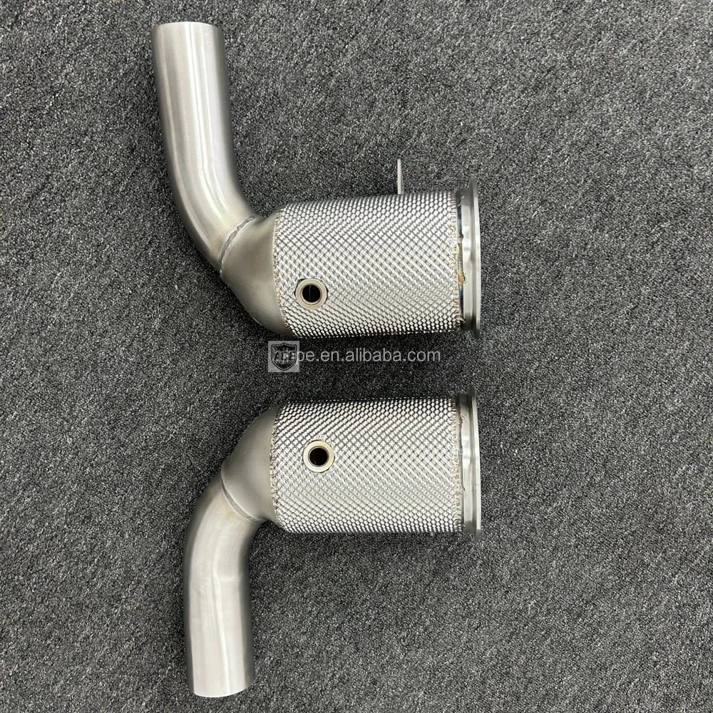 Edelstahl 304 Gerades Rohr für Porsche 911(992) 3.0T 2019-2021 Katalysator-Downpipe-System Auspuff-Downpipe – Detail 7
