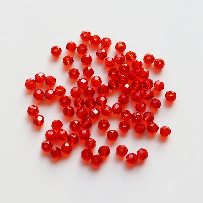 StreBelle Wholesale AAA 4mm Czech Round Spacer Glass Beads For Jewelry Making Diy Accessories Colorful Faceted Crystal Beads