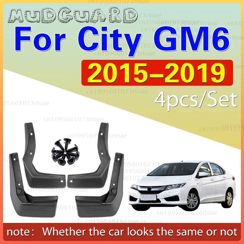 

4PCS Rear Mudguards For Honda City GM6 2015 2016 2017 2018 2019 Cladding Splash Mud Flaps Guards Mudflap Protect Car Accessories