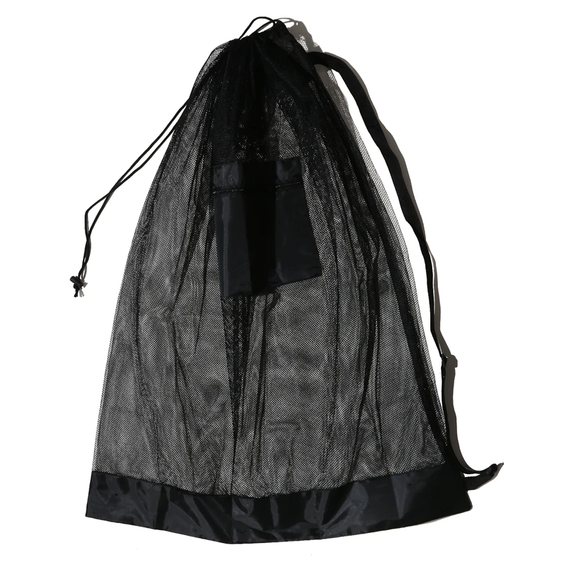 Large Mesh Bag For Storing Basketball Football Volleyball Adjustable Drawstring Shoulder Bag Ball Sports Training Equipment