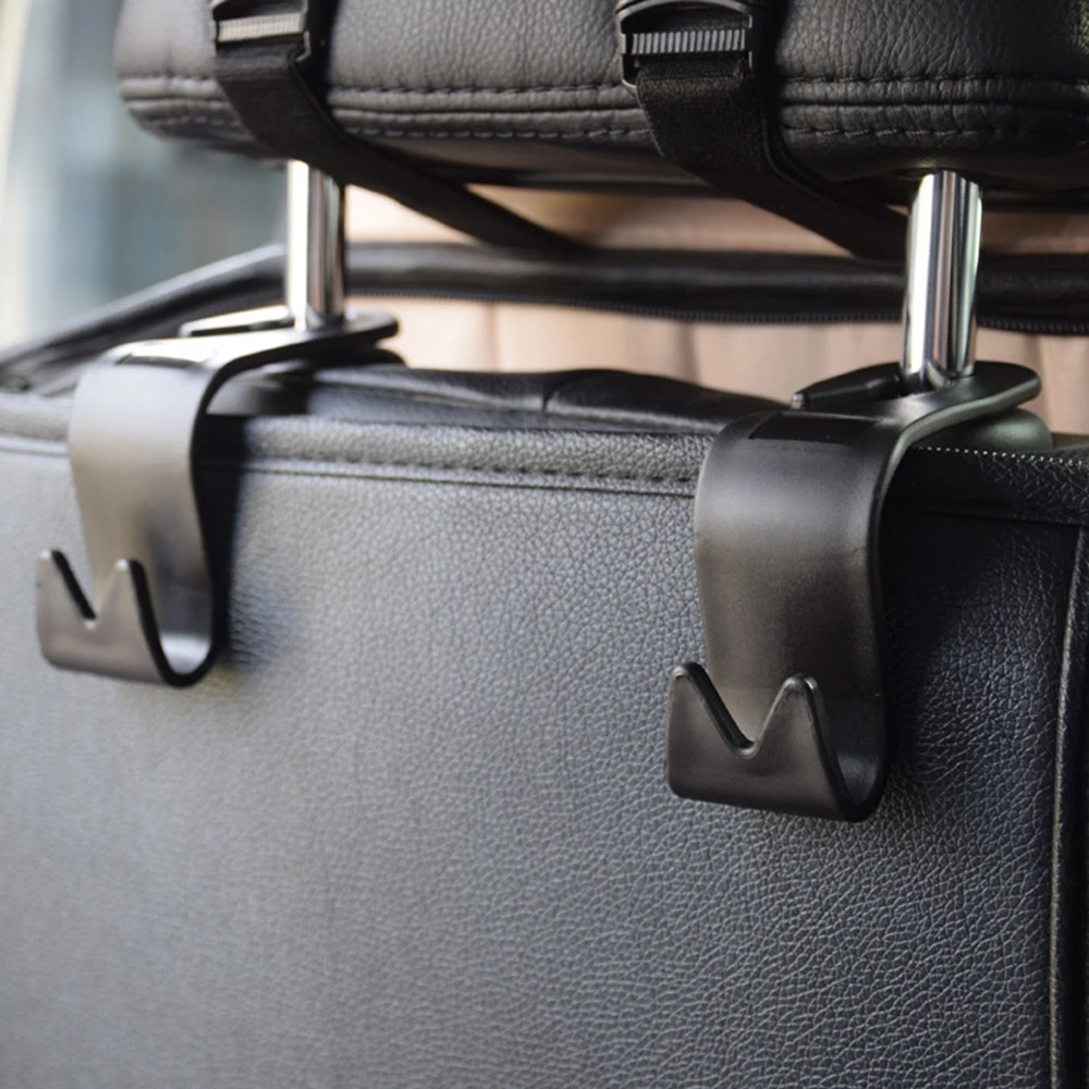 耐久性のある車の後部座席フック、ポータブルハンガー、バッグオーガナイザー、ホルダー、耐荷重フック、ユニバーサル、20kg