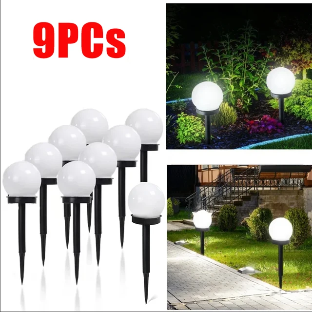 Solarna dioda LED ogrodowa okrągła żarówka kulkowa zewnętrzna wodoodporna krajobrazowa willa oświetlenie trawnika wtyczka uziemiająca lekka ogrodowa dekoracyjna latarnia