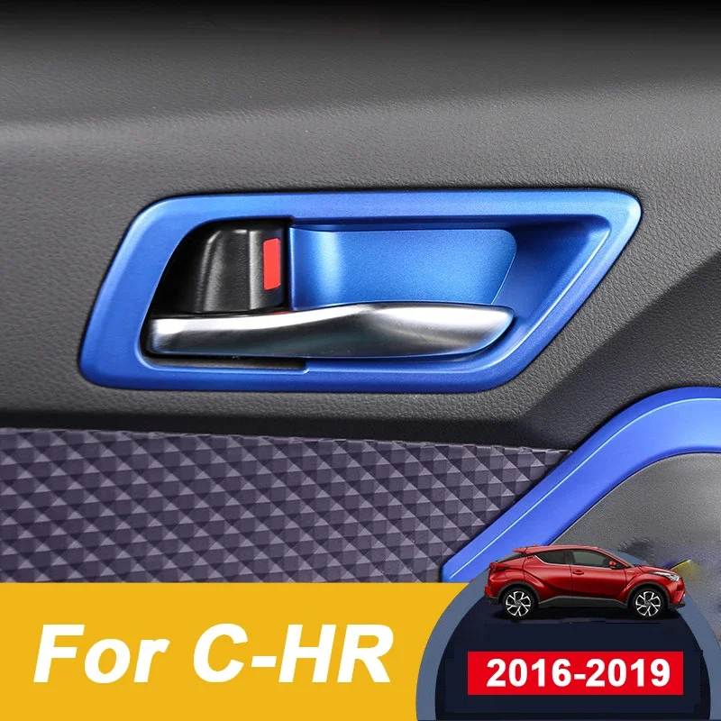 

For Toyota C-HR CHR 2016-2020 2021 2022 2023 ABS Interior Door Handle Bowl Cover Trim Catch Frame Bezel Molding Garnish Surround