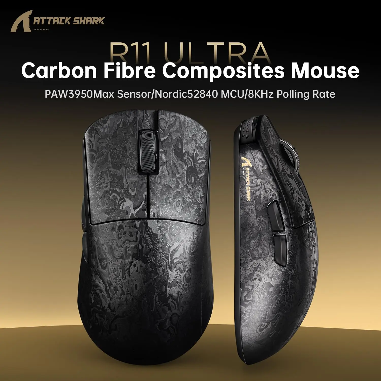 Attack Shark X11 Ultra ブラック Amazon.com: ATTACK SHARK X11 Wireless Gaming Mouse, PAW3311 Sensor