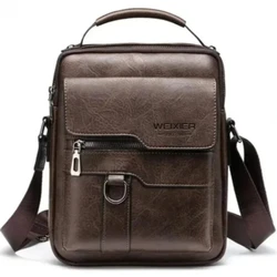 Casual Men Shoulder Bag Vintage Crossbody Bags Male Bag PU Leather Handbag Capacity Men Messenger Bags Tote Bag