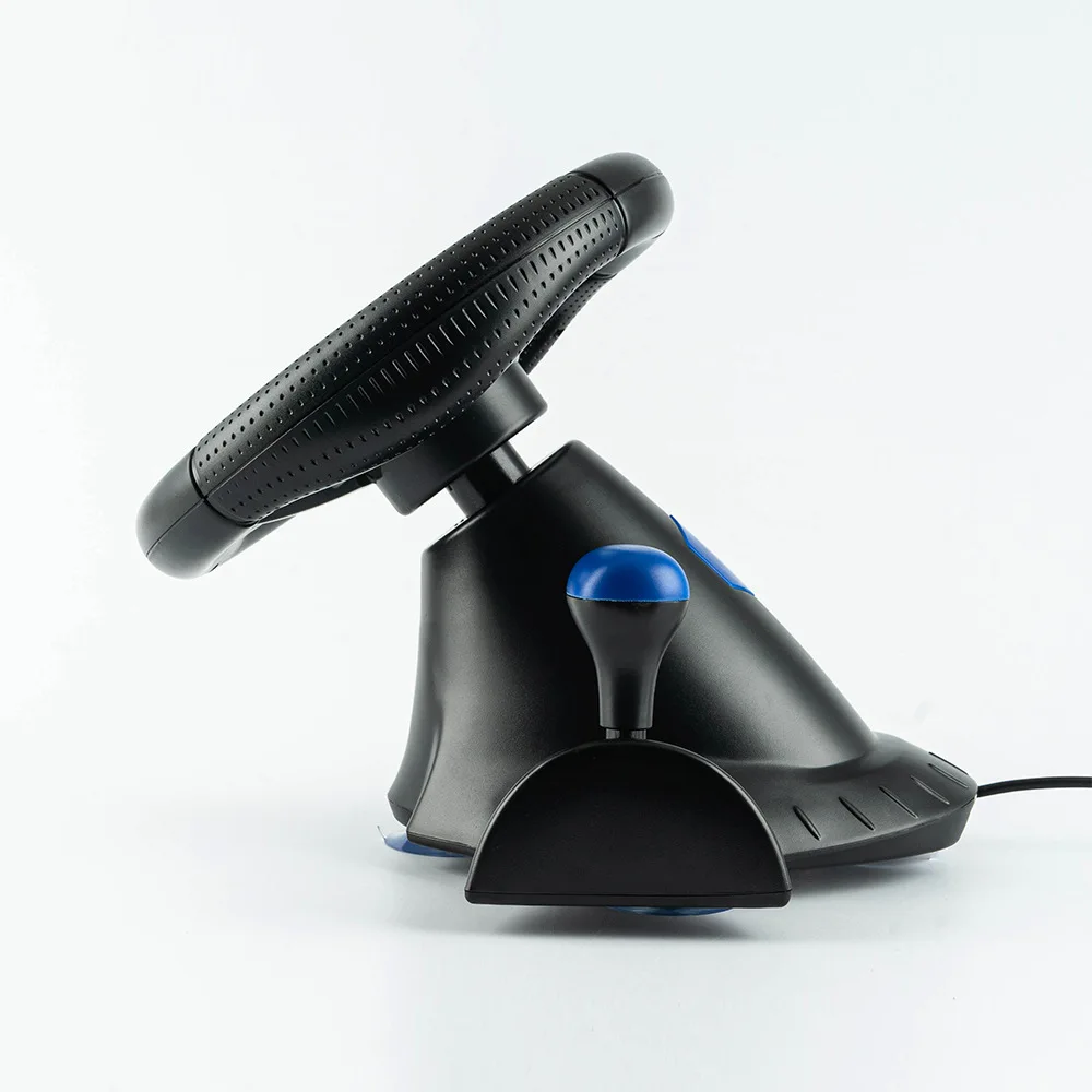 عجلة قيادة سلكية 4 في 1 مع دواسات وعصا تحكم ناقل الحركة، محركات مزدوجة مدمجة، عجلة سباق 180 درجة لأجهزة PS4 وPS2 والكمبيوتر الشخصي #3