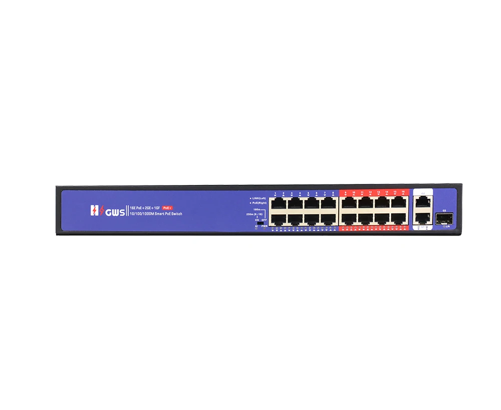 

DC48V Gigabit Uplink Smart AI PoE Switch 18 Ports with PoE Watchdog