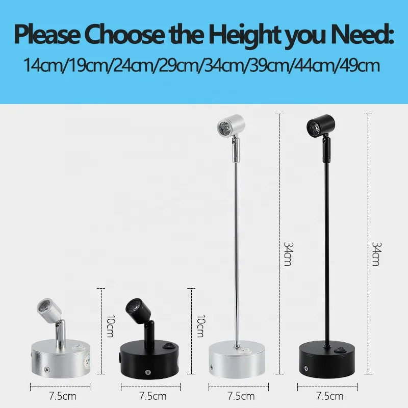 Pole Mounted LED Spotlight for Jewelry Counter Museum Watch Glasses Cabinet Showcase Spot Lamp Jewelry Lighting