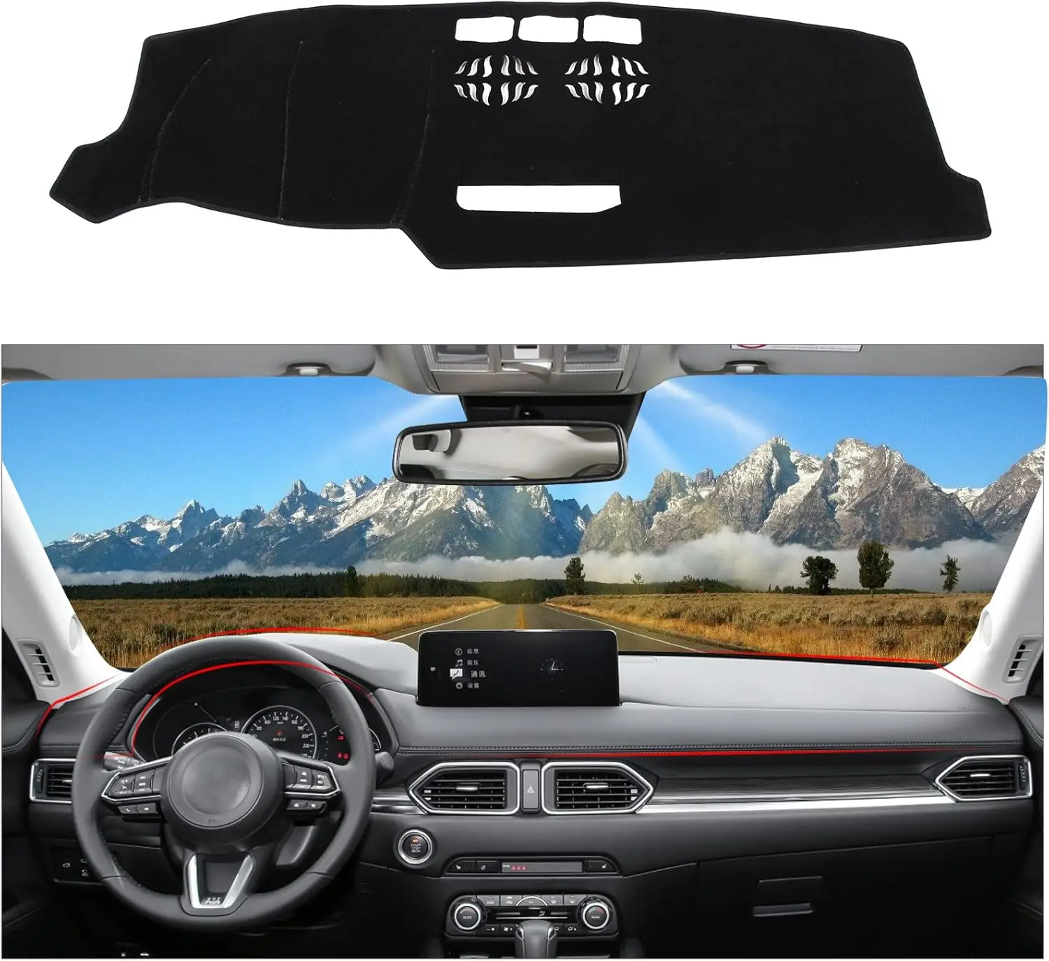 

1PCS Car Accessories For Mazda CX-8 CX8 CX-5 KF 2017 2018 2019 2020 2021 2022 Dashboard Cover Avoid Light Pads Non-Slip Carpets