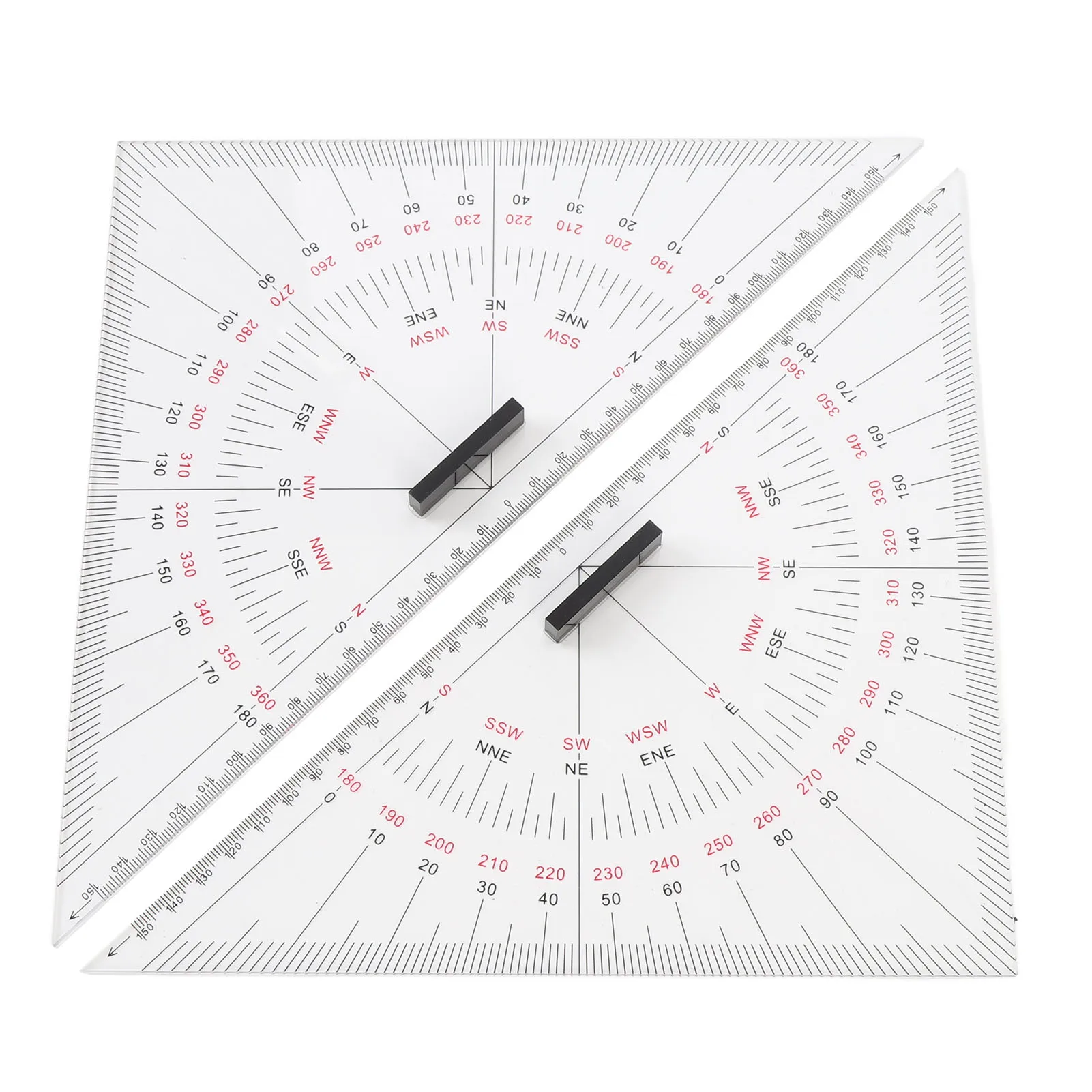 

Chart Drawing Triangle Ruler Easy To Use Drawing Triangle Protractor Acrylic Accurate Distance Marking for Nautical Navigation