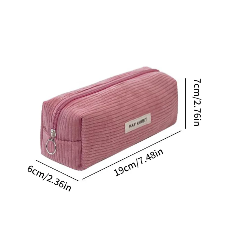 1 Piece Simplicity Student Pencil Pouch For Boy Girl Fashion Aesthetic Solid Color Series Pencil Case Makeup Bag School Supplies