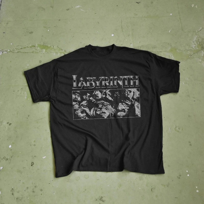Labyrinth Movie Graphic Tee 80s Retro Fantasy Unisex T-Shirt  All-season casual comfortable base layer T-shirt, unisex