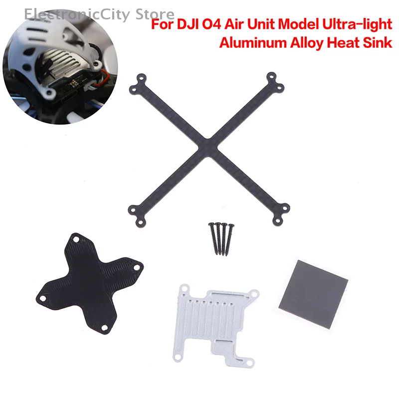 1Set Per Ultra-leggero In Lega di Alluminio Dissipatore di Calore O4 Unità Aria Modello di Protezione a prova di Collisione Pad Per RC FPV Drone parti