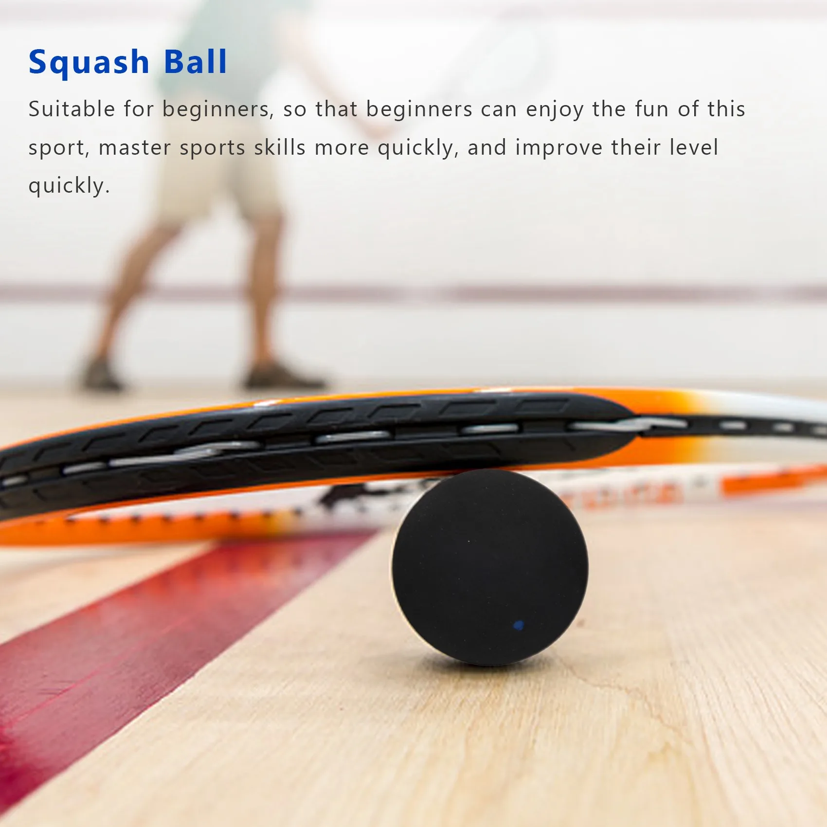

A00E-Squash Ball Blue Dot Быстрая скорость Спортивные резиновые мячи Профессиональный игрок Соревнования Сквош (3 шт.)