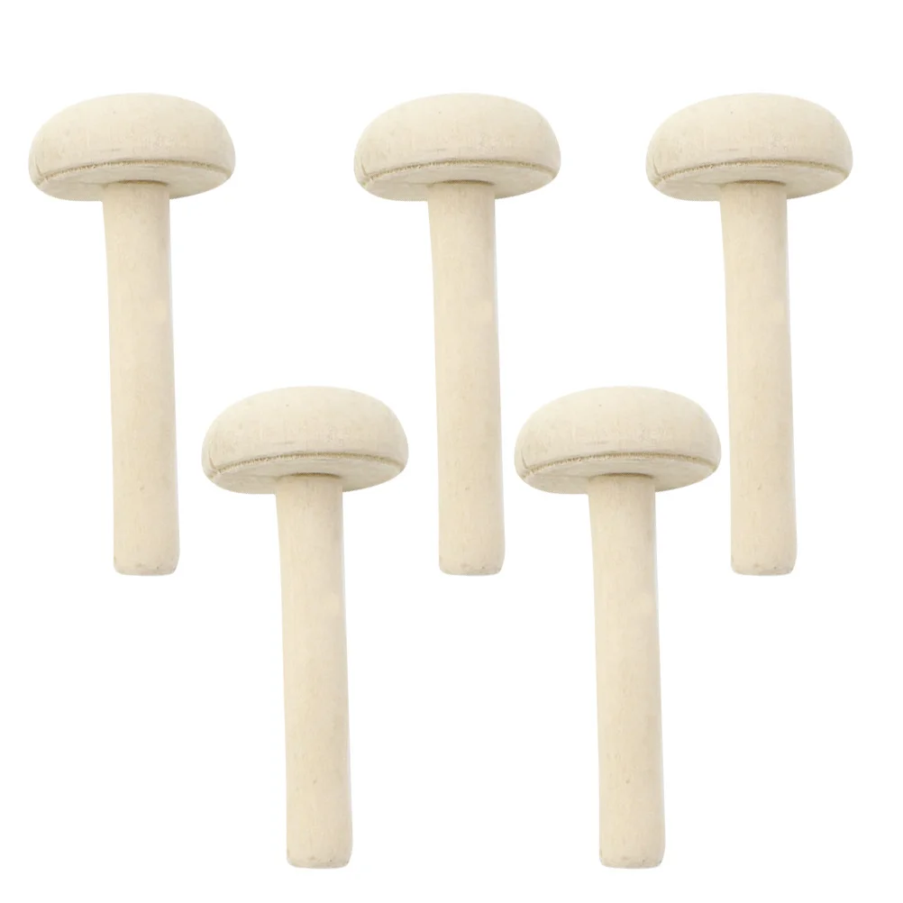 

5Pcs Wooden Mushroom Printmaking Tool Resistant Rubbing Roller Paper Ink Craft Supplies Wooden Mushroom Roller
