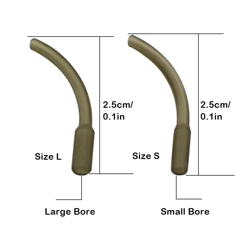 100-20pcs Carp Fishing Hook Kickers D Rig Kicker Aligners Hooks Sleeves Rigs Long Kicker Accessories End Terminal Tackle