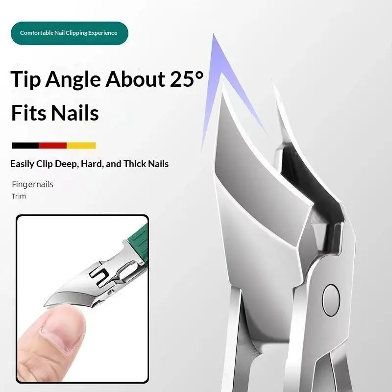 1/3Pcs Eagle Beak Oblique Toe Nail Trimmers 25° Slant Edge Nail Clipper Anti-Splash Cuticle Remover Manicure Pedicure Tool