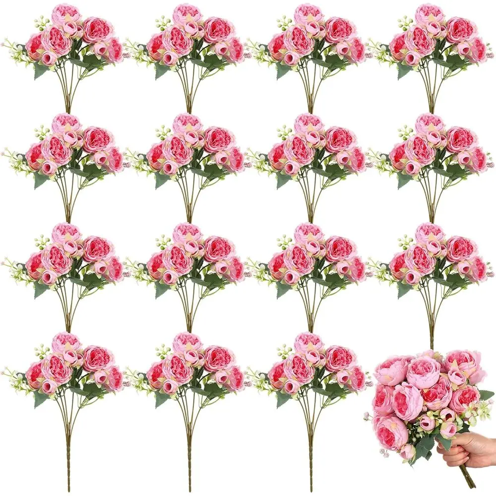 

Искусственный букет из пионов, реалистичные розовые цветы для свадебных композиций и декораций