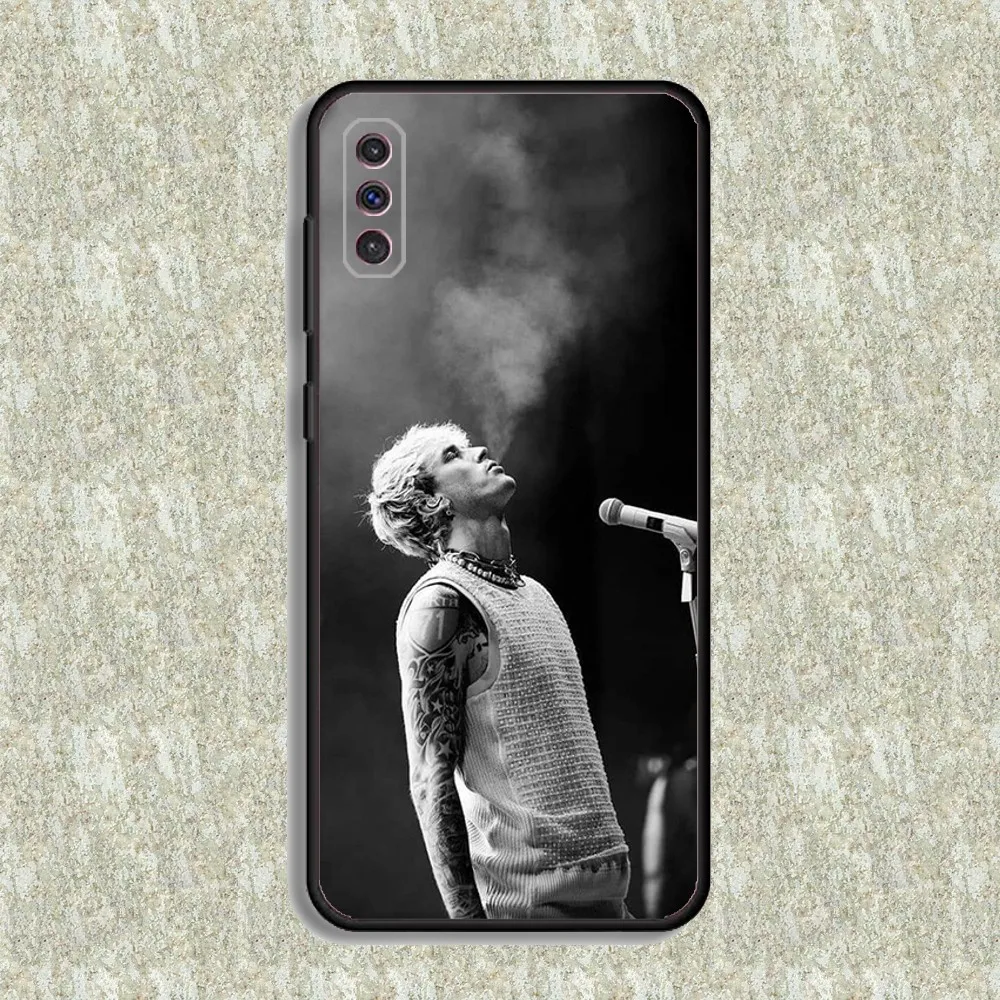 M-Machine Gun K-Kelly MGK Phone Case For Samsung S23,23,22,30,21,10,9,Note20 Ultra,Lite,Ultra,5G,Plus,FE,Black Soft Case