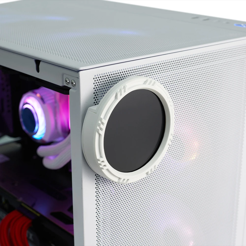 

FormulaMod Water Cooling Display, 2.1/2.8 Inch Real-time Temperature / Frequency Monitor, PC Wallpaper Decoration, Black/White