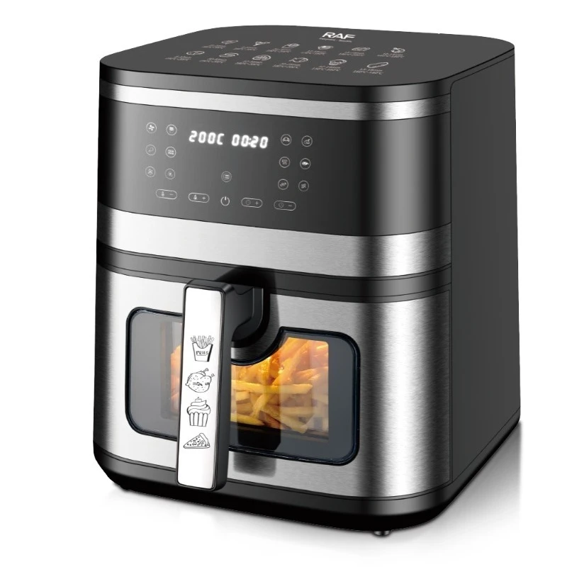 

High quality 8L large capacity touch screen control adjustable temperature multi-function household air fryer