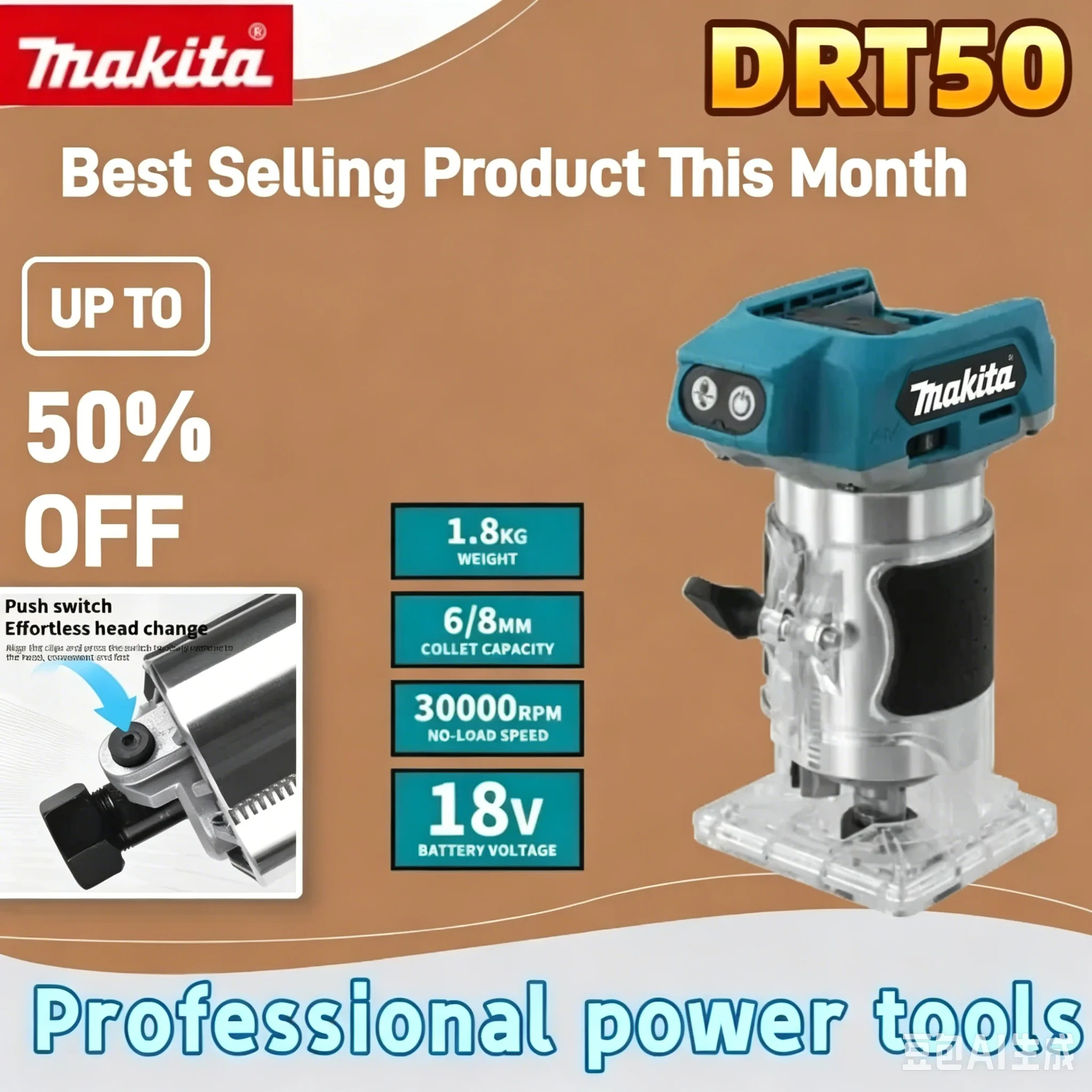 recortadora-de-bordes-makita-drt50-18v-lxt-inalambrica-con-motor-sin-escobillas-herramienta-profesional-recargable-para-ranurar-y-fresar