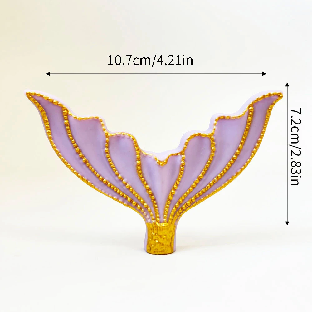 Meerjungfrau Kuchen Topper Regenbogen Schwanz Shell Schloss Tisch Ornamente Prinzessin Mädchen Baby Party Liefert Seestern Auto Kuchen Dekorationen – Detail 34