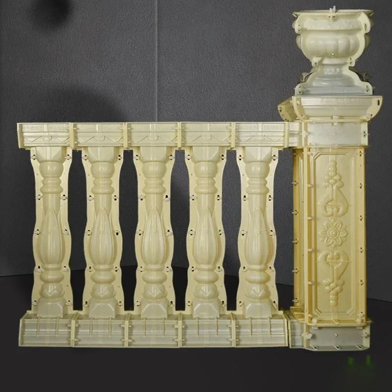 European Roman Column Mold Villa Line Handrail Balcony Guardrail Cast-in-place Vase Column Cement Railing Mold Outdoor Mold