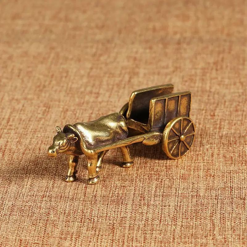 

Pure Brass Ox Cart Desktop Ornaments Handicraft Ornaments