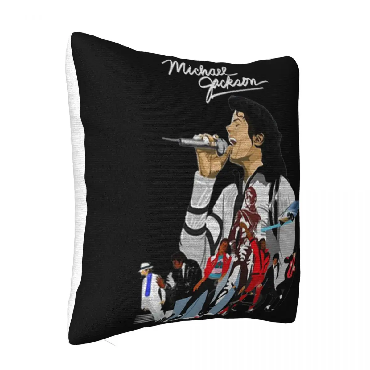 Michael Jackson Signature Wallpaper Youth Street Style Pure Funny Girl Streetwear Tops Designs Unisex Unique Pillow Case