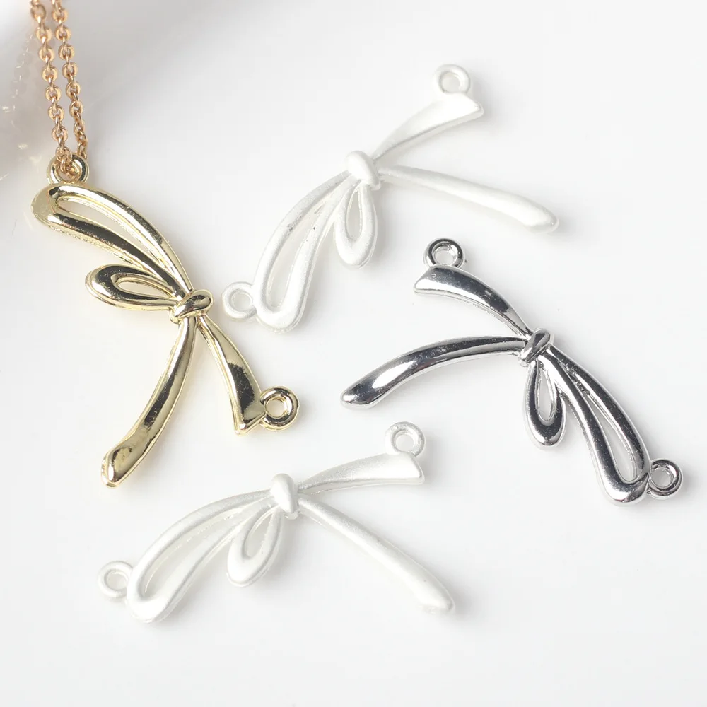 100pcs Handmade Butterfly Jewelry Connectors Golden Silvery Color Necklace Bracelet Pendant Charms Diy Jewelry Making Findings
