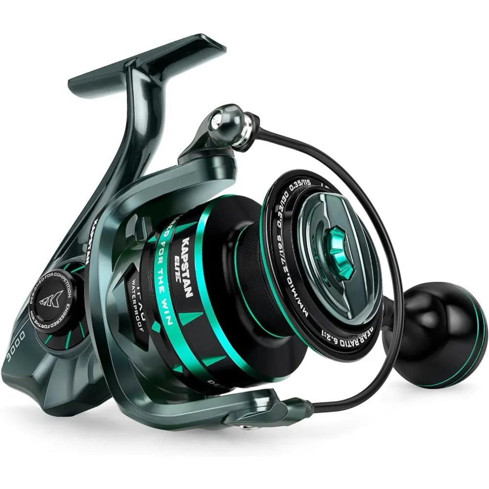 

Saltwater Spinning Reel - IPX6 100% Waterproof – Up to 55LBs Max Drag Big Game Fishing Reel - CNC Aluminum Body - Power Handle