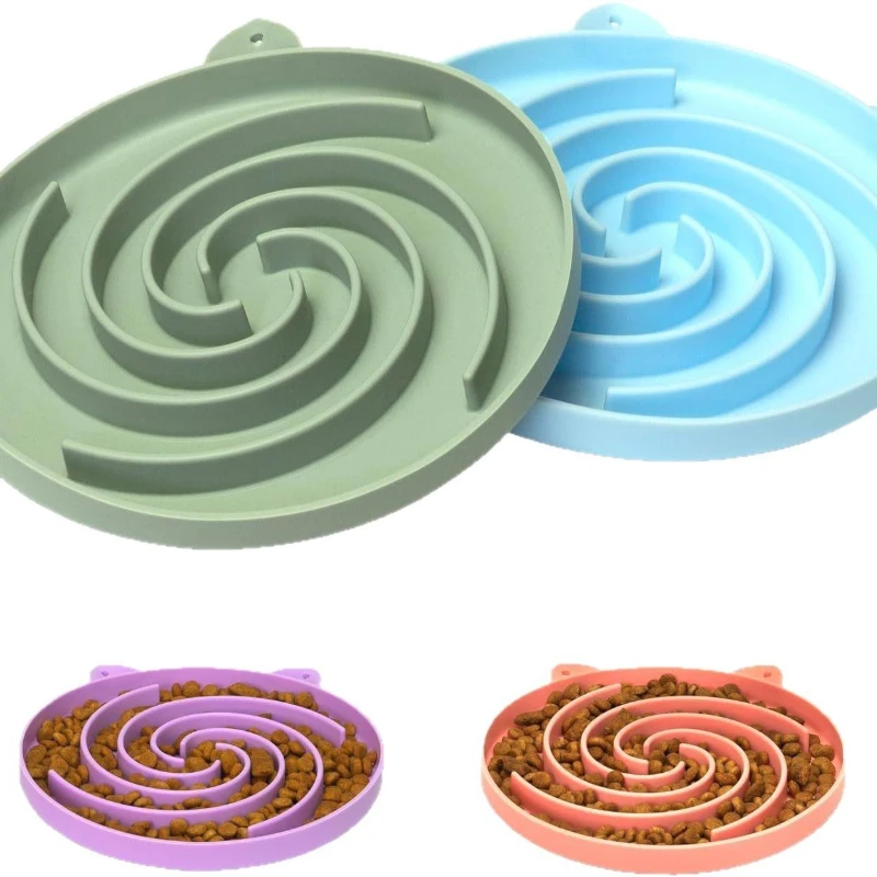 

Silicone Slow Feeder for Cats Anti-Choking and Anti-Vomiting Food Bowl Dog Food Mats Cat Slow Feeder Anti-Tipping Food Bowl
