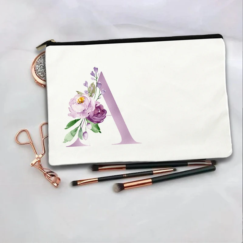 Neceser personalizado con nombre inicial para dama de honor, bolsa de maquillaje, bolsa de cosméticos, regalos de cumpleaños, bolsa de aseo de lujo