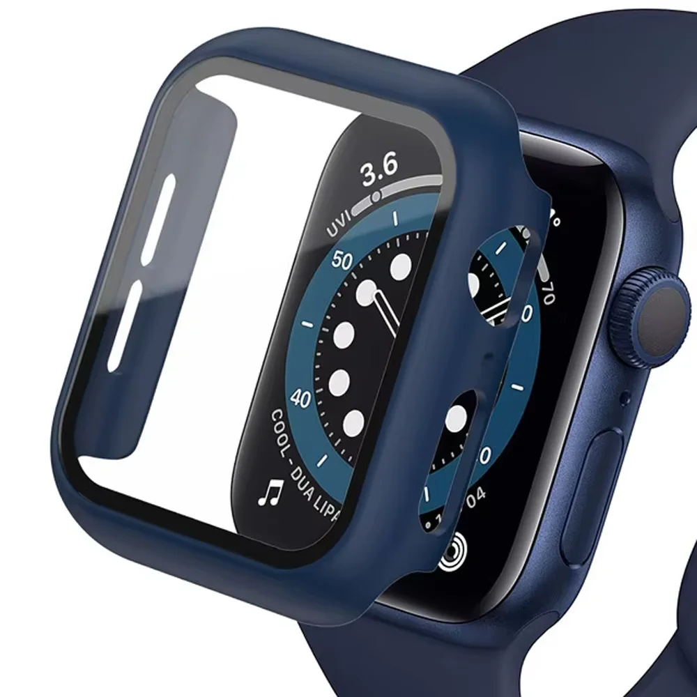 Glass+Case For Apple Watch 11/10 46mm 42mm  9 8 7 45mm 41mm Anti-falling Protective Shell For iWatch 6 5 4 SE 44/40mm Ultra 49mm
