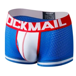 Sexy Boxer Men Underwear Mesh Low Rise Breathable Cotton U Convex Pouch Athletic Supporters Leggings  Boxers Hombre Boxershorts