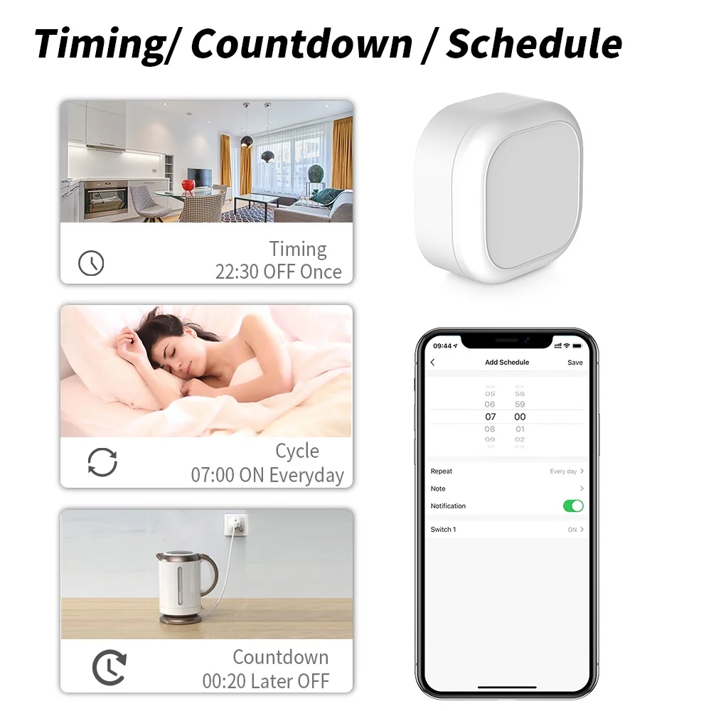 لاسلكي Siri صوت التبديل واي فاي ميكروموتيون الطاقة دفع زر مفتاح الإضاءة دعم CozyLife ومنزلي