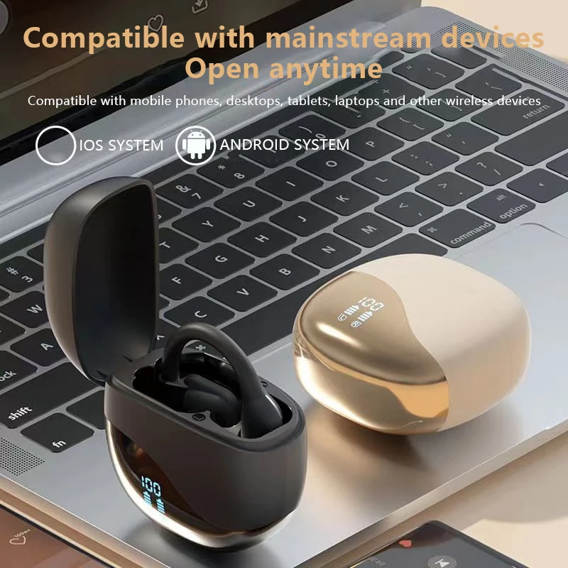 M62 Wireless Bluetooth 5.3 Headphones Sport Running Noise Cancelling Ear Mounted Earbuds